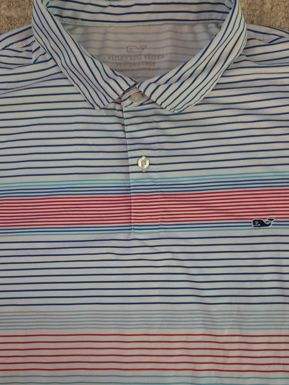 Vineyard Vines NWOT Bradley Stripe Sankaty Performance Polo Shirt Men's XL - Picture 5 of 5